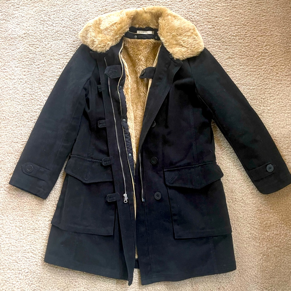 Sherpa Fleeced Lined Canvas Utility Jacket - J.Crew
